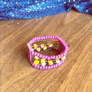 Pink bead bracelet